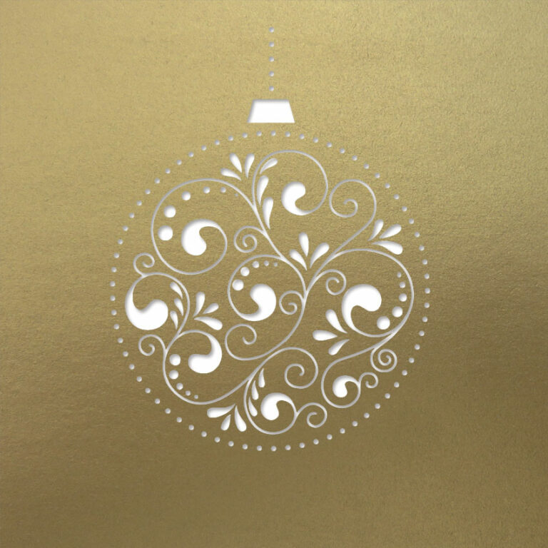 bauble decore antique gold