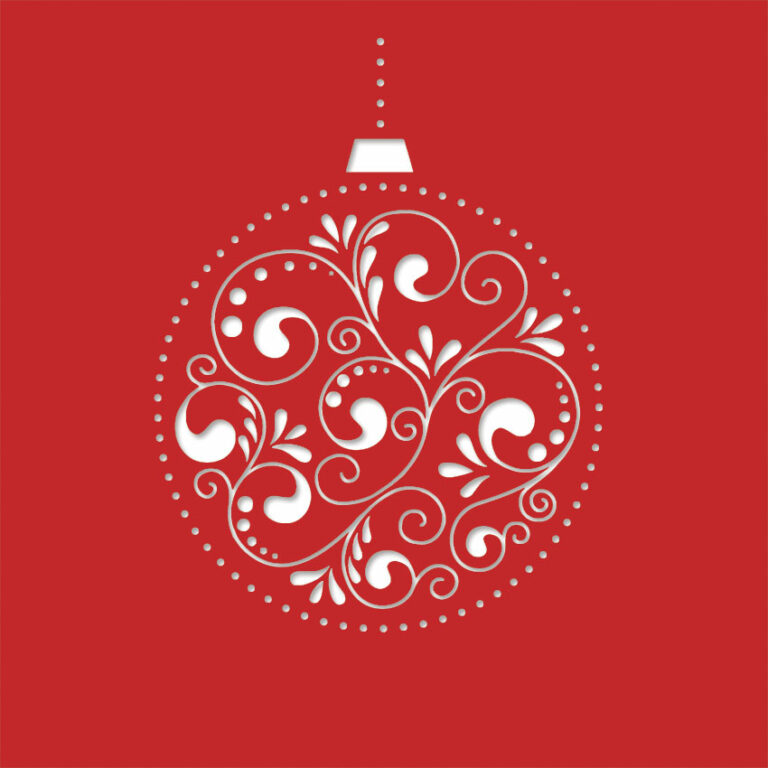 bauble decore bright red