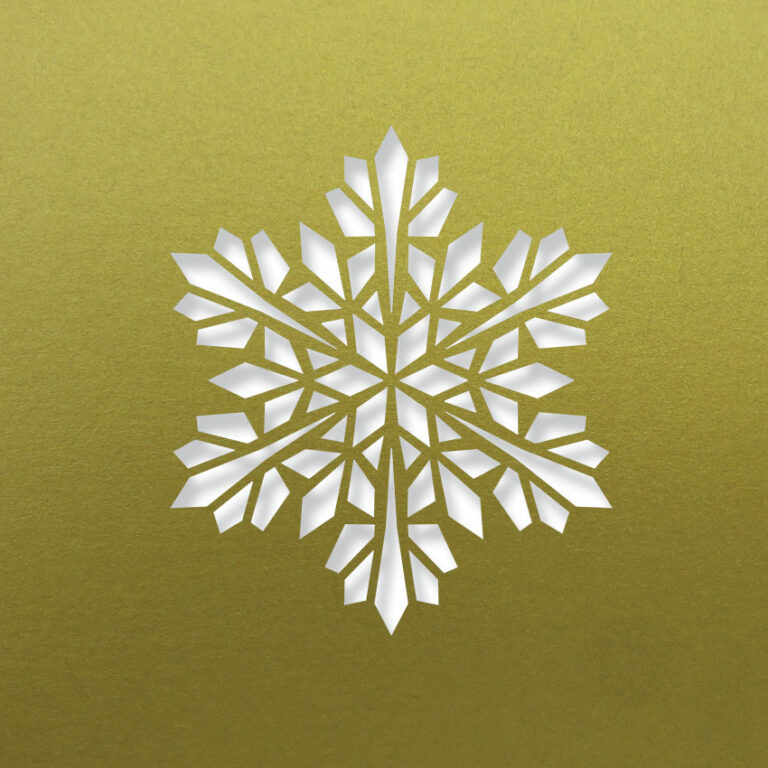 modern snowflake fine gold