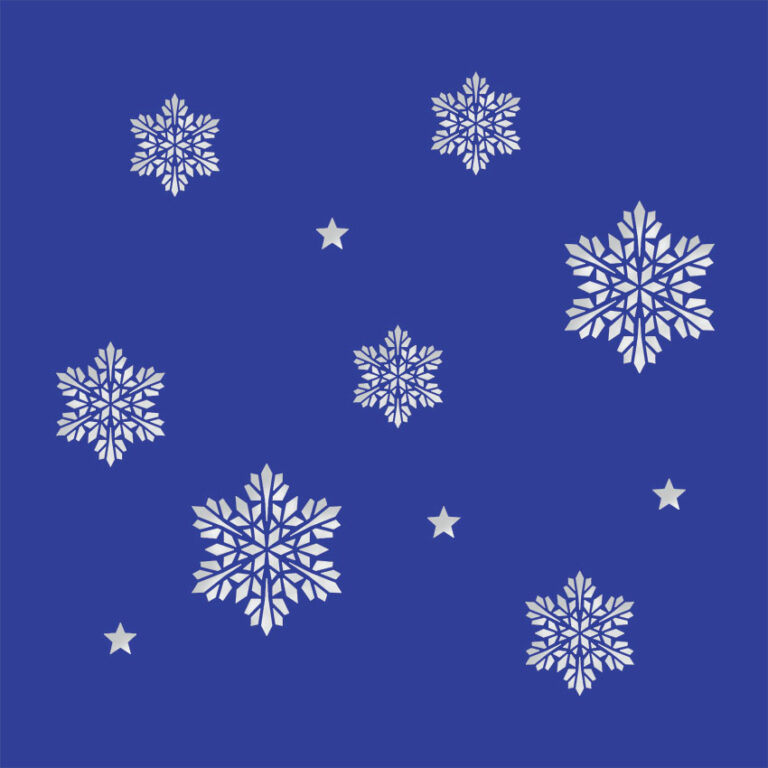 snowflake stars midnight